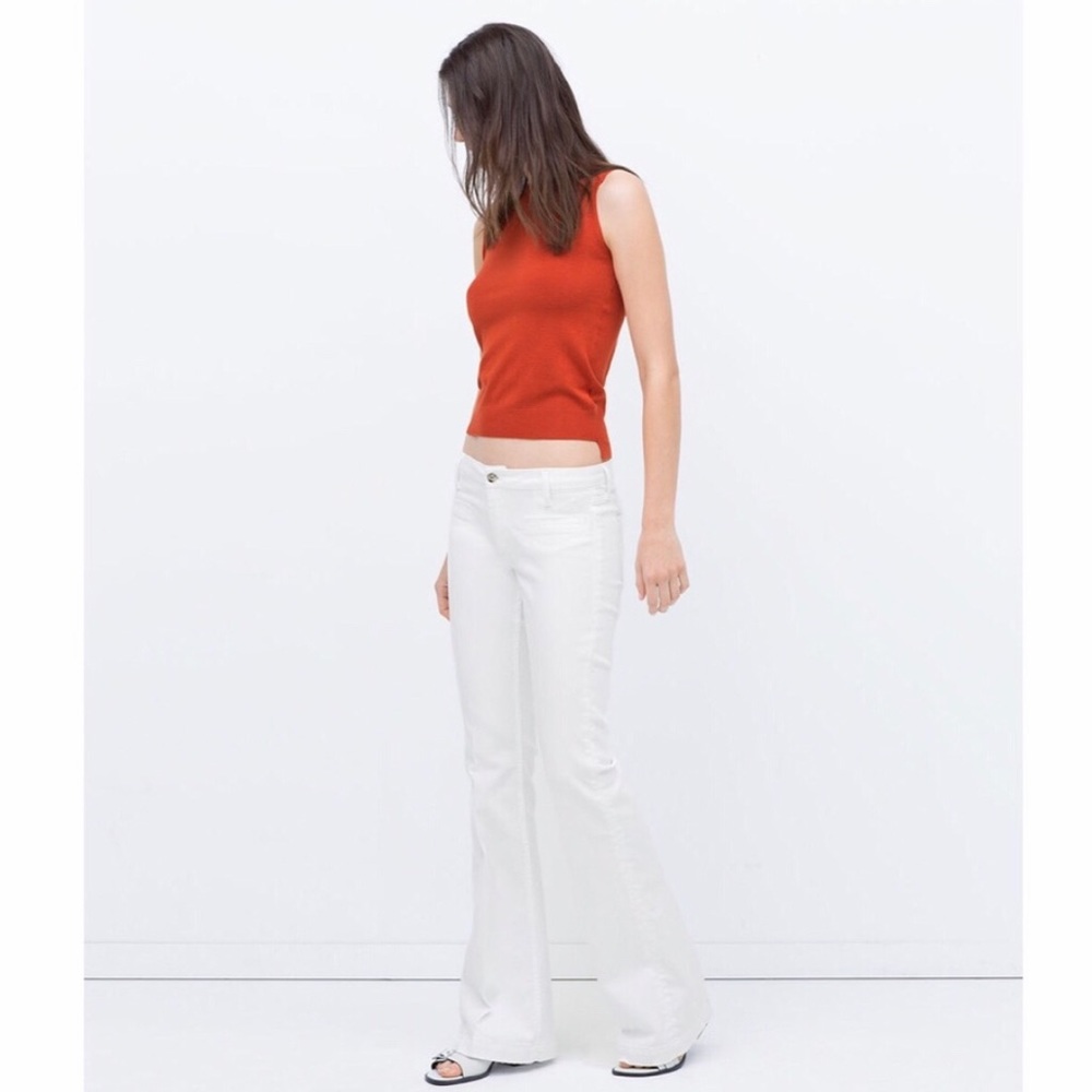 {zara} knit sleeveless sweater vest tank